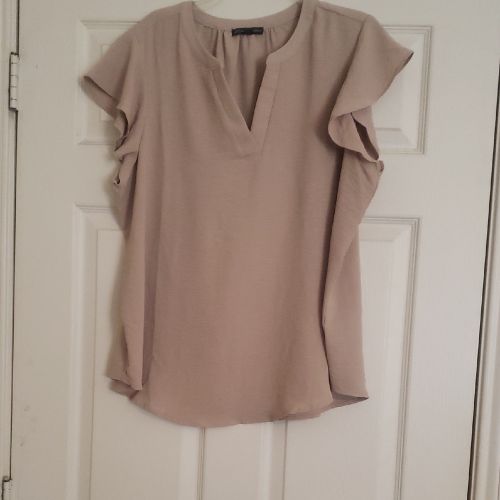 Tan Women's Cap Sleeve Top